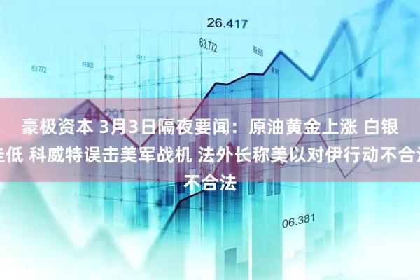 豪极资本 3月3日隔夜要闻：原油黄金上涨 白银走低 科威特误击美军战机 法外长称美以对伊行动不合法