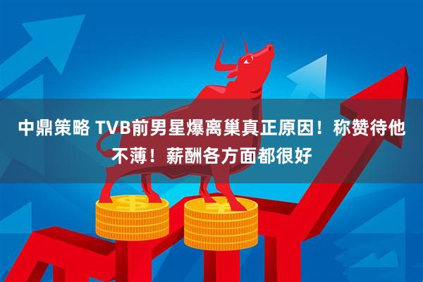 中鼎策略 TVB前男星爆离巢真正原因！称赞待他不薄！薪酬各方面都很好
