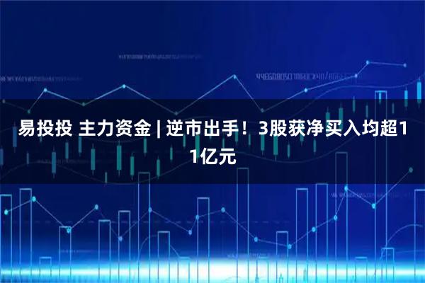易投投 主力资金 | 逆市出手！3股获净买入均超11亿元