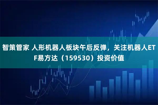 智策管家 人形机器人板块午后反弹，关注机器人ETF易方达（159530）投资价值