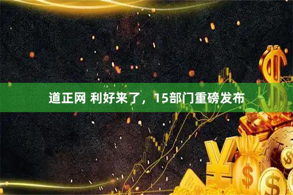 道正网 利好来了，15部门重磅发布