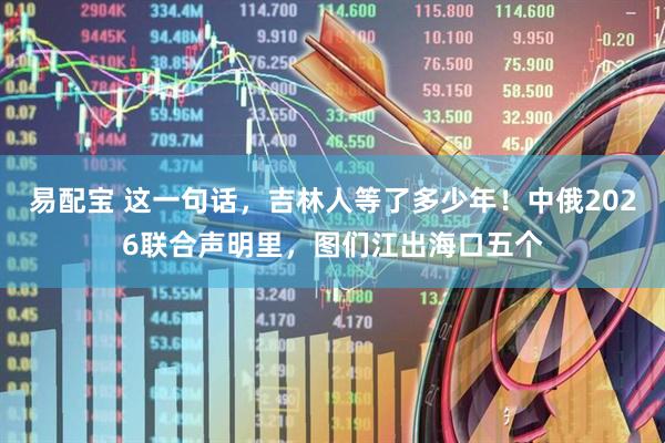 易配宝 这一句话,吉林人等了多少年!中俄2026联合声明里,图们江出海口五个